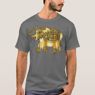 Nieuw beginnings Golden Elephant-ontwerp T-shirt