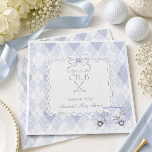 Nieuw bij de Club Boy Blue Golf Baby Shower Servet
