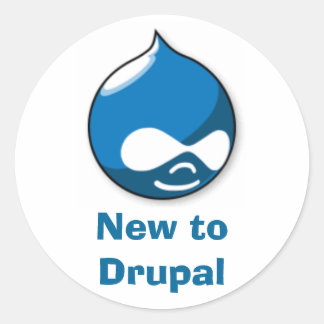 Nieuw bij Drupal Ronde Sticker