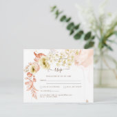NIEUW! Boho bloemen bruiloft bewaar data Briefkaart (Staand voorkant)