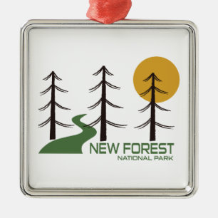 Nieuw bos National Park Trail Metalen Ornament