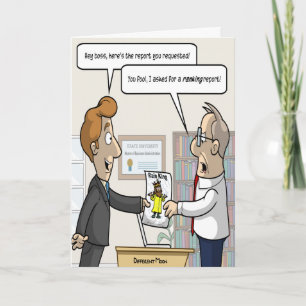 Nieuw Boss Punny Wenskaart Kaart