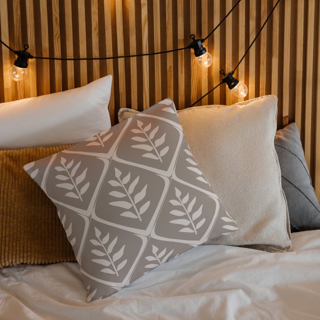 Nieuw botanisch Sierkussen (Modern Neutral Botanical Throw Pillow)