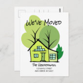 Nieuw Briefkaart Aankondiging adreswijziging (Voorkant / Achterkant)