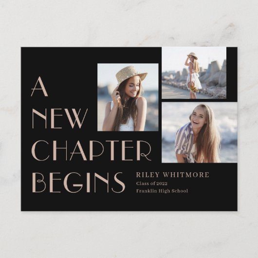 Nieuw Briefkaart Afstuderen bekendmaking hoofdstuk (Voorkant)