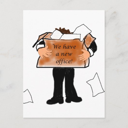 Nieuw Briefkaart voor de aankondiging van Kantoor (Voorkant)