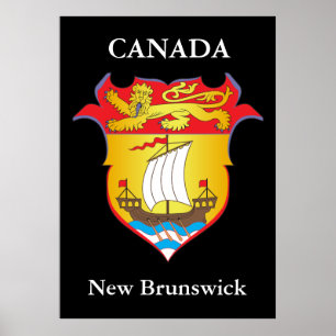 Nieuw-Brunswick wapenschild Poster