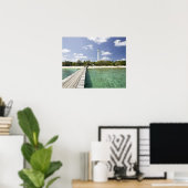 Nieuw-Caledonië, Amedee Islet. Amedee Islet Pier. Poster (Thuiskantoor)