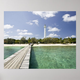 Nieuw-Caledonië, Amedee Islet. Amedee Islet Pier. Poster