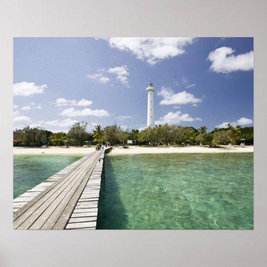 Nieuw-Caledonië, Amedee Islet. Amedee Islet Pier. Poster (Voorkant)