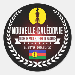 Nieuw-Caledonië Ronde Sticker