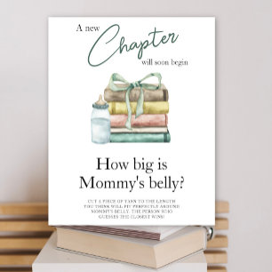 Nieuw Chapter baby shower - Hoe groot is mama's bu Poster