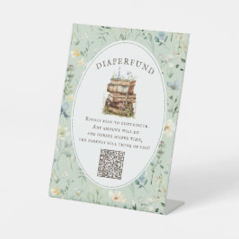 Nieuw Chapter baby shower wildflower luierfonds Reclamebord Met Voetstuk