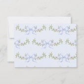 Nieuw Chapter Blue Bow Baby shower Bedankkaart (Achterkant)