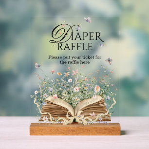 Nieuw Chapter Book Theme Wildflower Luierloempel Acryl Bord