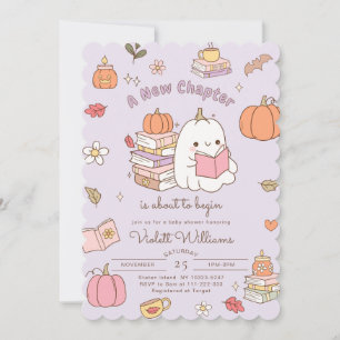 Nieuw Chapter Little Boo Autumn Herfst Baby shower Kaart