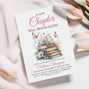 Nieuw Chapter Pink Girl Storybook Book Baby shower Kaart