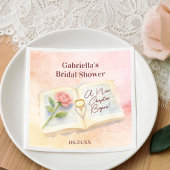 Nieuw Chapter Pink Rose Book & Ring Vrijgezellenfe Servet