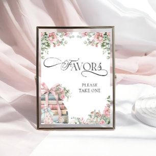 Nieuw Chapter Storybook Floral Baby shower Favors Poster