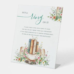 Nieuw Chapter Storybook Zet een Ring Vrijgezellenf Reclamebord Met Voetstuk