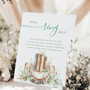 Nieuw Chapter Storybook Zet een Ring Vrijgezellenf Reclamebord Met Voetstuk