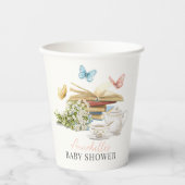 Nieuw Chapter Tea Set Vlinders Boek Baby shower Papieren Bekers (Voorkant)