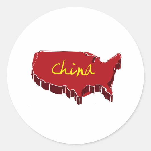 NIEUW CHINA RONDE STICKER (Voorkant)