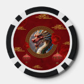 Nieuw Chinees drakenjaar Poker Chips (Achterkant)