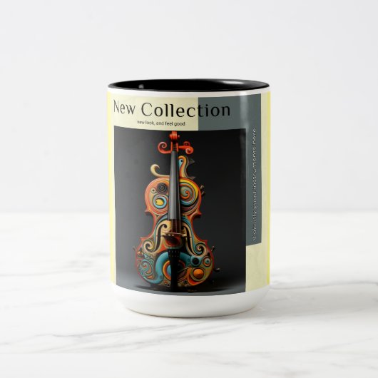 Nieuw collectie Viool Tweekleurige Koffiemok (Center)