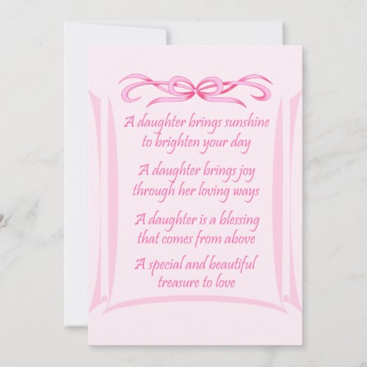 Nieuw dochtergedicht aankondiging (Voorkant)