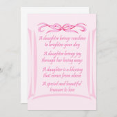 Nieuw dochtergedicht aankondiging (Voorkant / Achterkant)