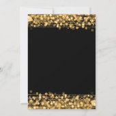 Nieuw! Elegant 50th Birthday Party Sparkles Gold Kaart (Achterkant)