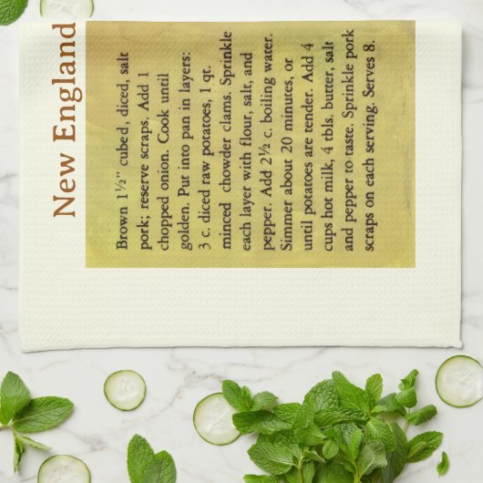 Nieuw Engeland Clam Chowder Recept Theedoek (Gevouwen)