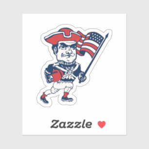 Nieuw Engeland Voetbal Mascotte Sticker