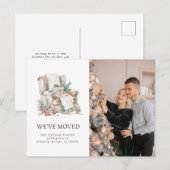 Nieuw Familiehuis Zilver Rustiek Verhuisaankondigi Aankondigingskaart (Voorkant / Achterkant)