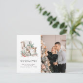 Nieuw Familiehuis Zilver Rustiek Verhuisaankondigi Aankondigingskaart (Staand voorkant)