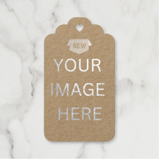 NIEUW! Folie Gift Tags Zilver - Scalloped - 10 stu