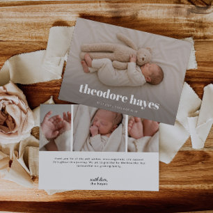 Nieuw geboortekaartje voor baby's aankondiging