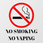 NIEUW! 🚭 Geen Roken Vapen Sticker - 8x8 Vierkant  (Vel)