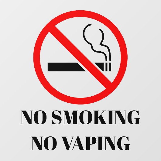 NIEUW! 🚭 Geen Roken Vapen Sticker - 8x8 Vierkant  (Vel)