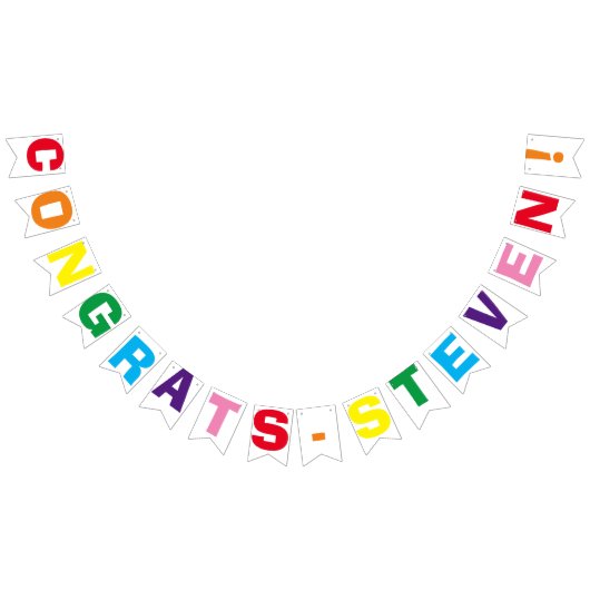 NIEUW! Gefeliciteerd Party Banner - 16 Vlaggen en  (Alle)