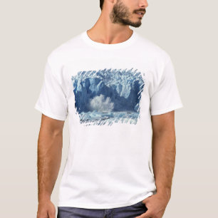 Nieuw gekalfd ijsberg dat in het koude water plons t-shirt