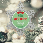 Nieuw gepensioneerd aangepaste kerst ornament