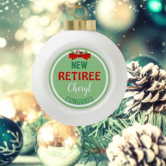 Nieuw gepensioneerd aangepaste kerst ornament