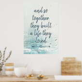 nieuw getrouwd Grunge Poster (Keuken)