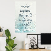 nieuw getrouwd Grunge Poster (Thuiskantoor)