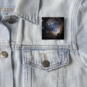 Nieuw gevormde sterren vierkante button 5,1 cm (In situ)