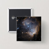 Nieuw gevormde sterren vierkante button 5,1 cm (Voorkant /achterkant)