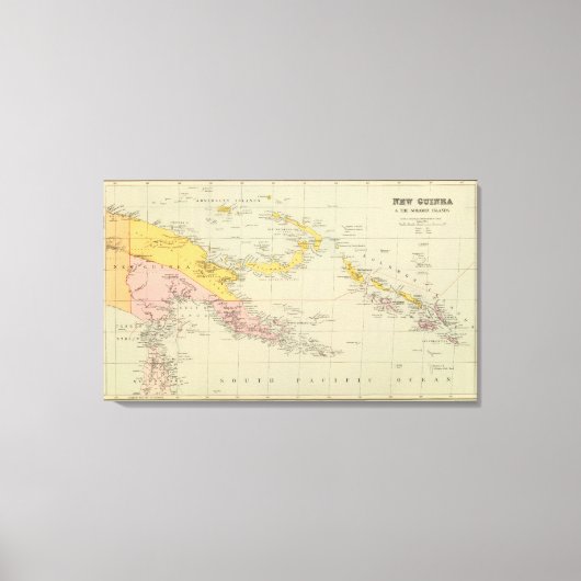 Nieuw-Guinea en de Salomonseilanden Canvas Afdruk (Voorkant)