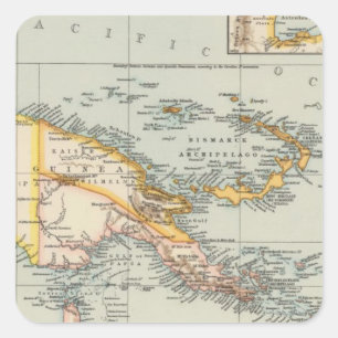 Nieuw-Guinea, Papoea-archipel Vierkante Sticker